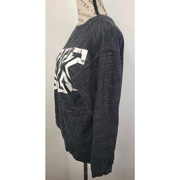 Victorias Secret Pink Sweater Womens Medium Multicolor Spellout Y2K 90's - Picture 4 of 8